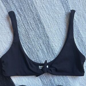 Mara Hoffman Tie Front Ribbed Bikini Top